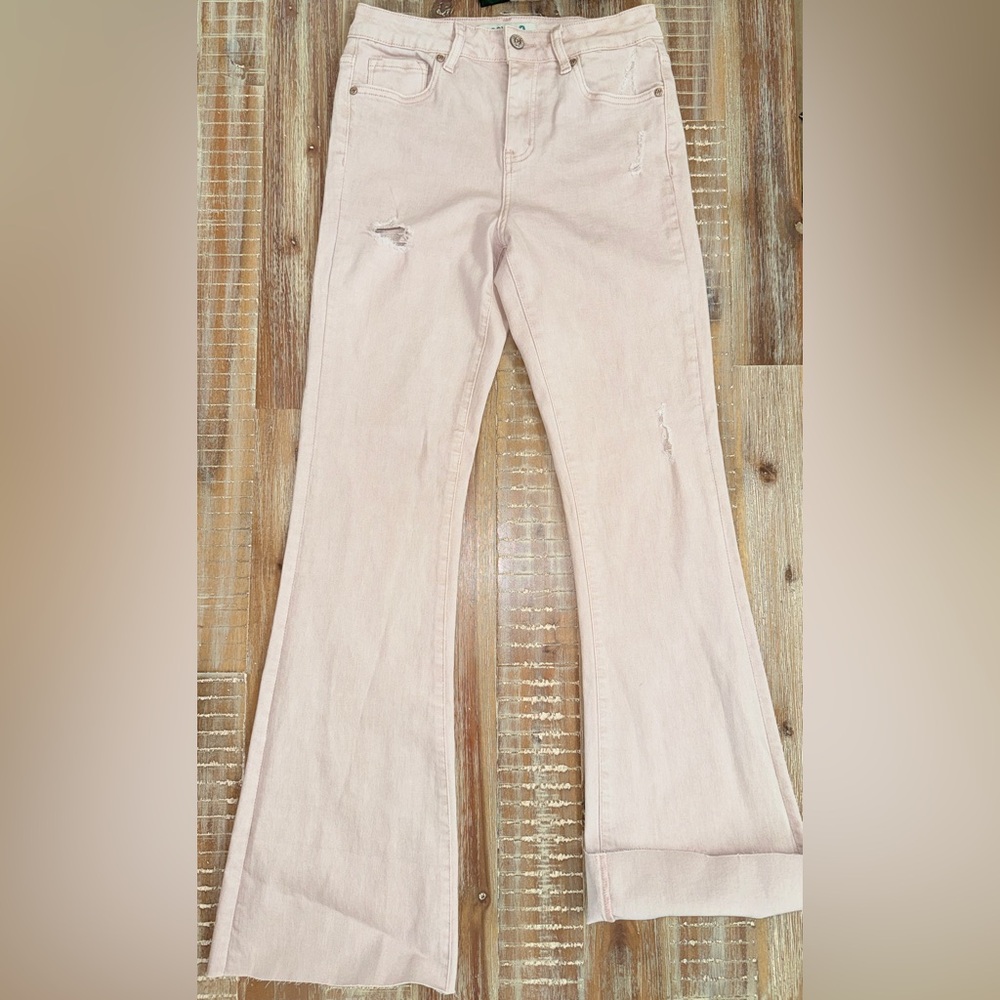 Rockin' C Flare Distressed High Waist jeans